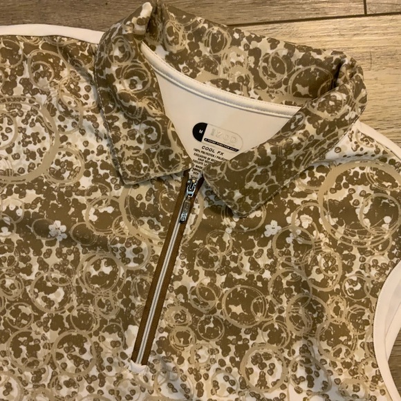 Cute Izod golf set. Two sleeveless polos and flat front shorts. Size M & 6 - Picture 3 of 5